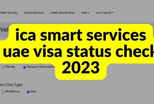 ica smart services uae visa status check